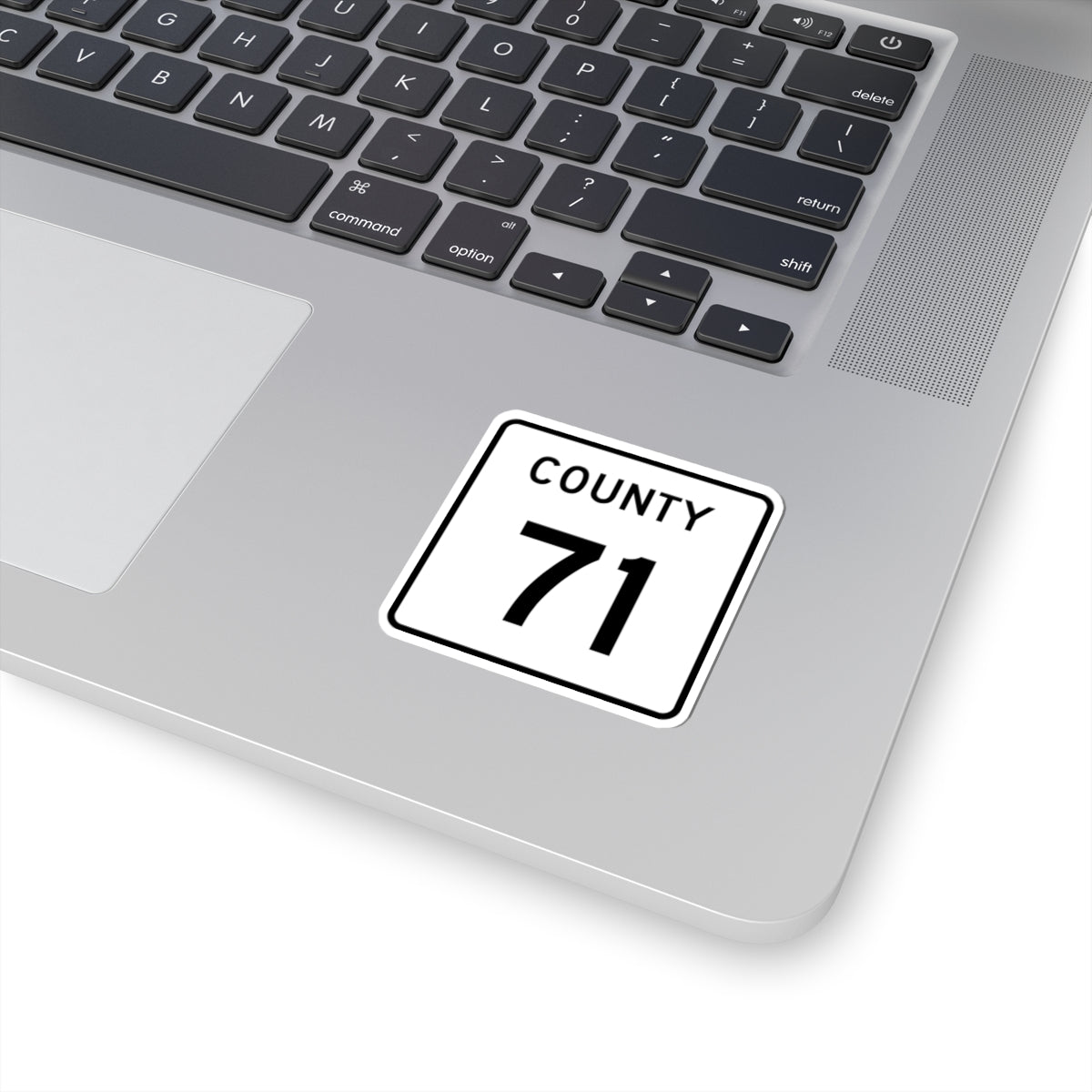 County 71 square (Minnesota) (Road Sign) STICKER Vinyl Kiss-Cut Decal