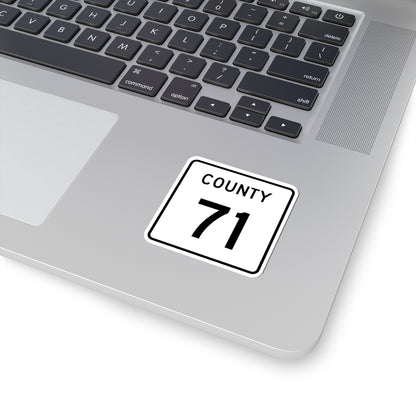 County 71 square (Minnesota) (Road Sign) STICKER Vinyl Kiss-Cut Decal
