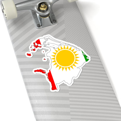 Northern Province Flag-map (Sri Lanka) STICKER Vinyl Kiss-Cut Decal