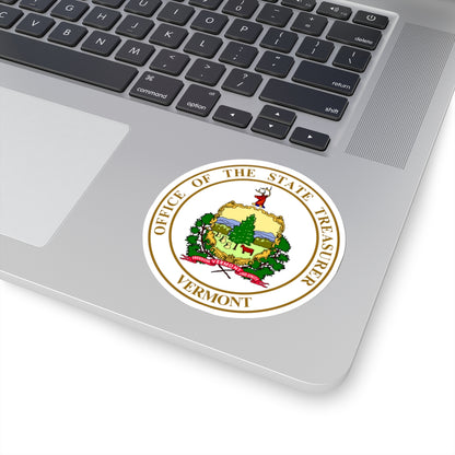 Seal of the State Treasurer of Vermont - STICKER Vinyl Kiss-Cut Decal