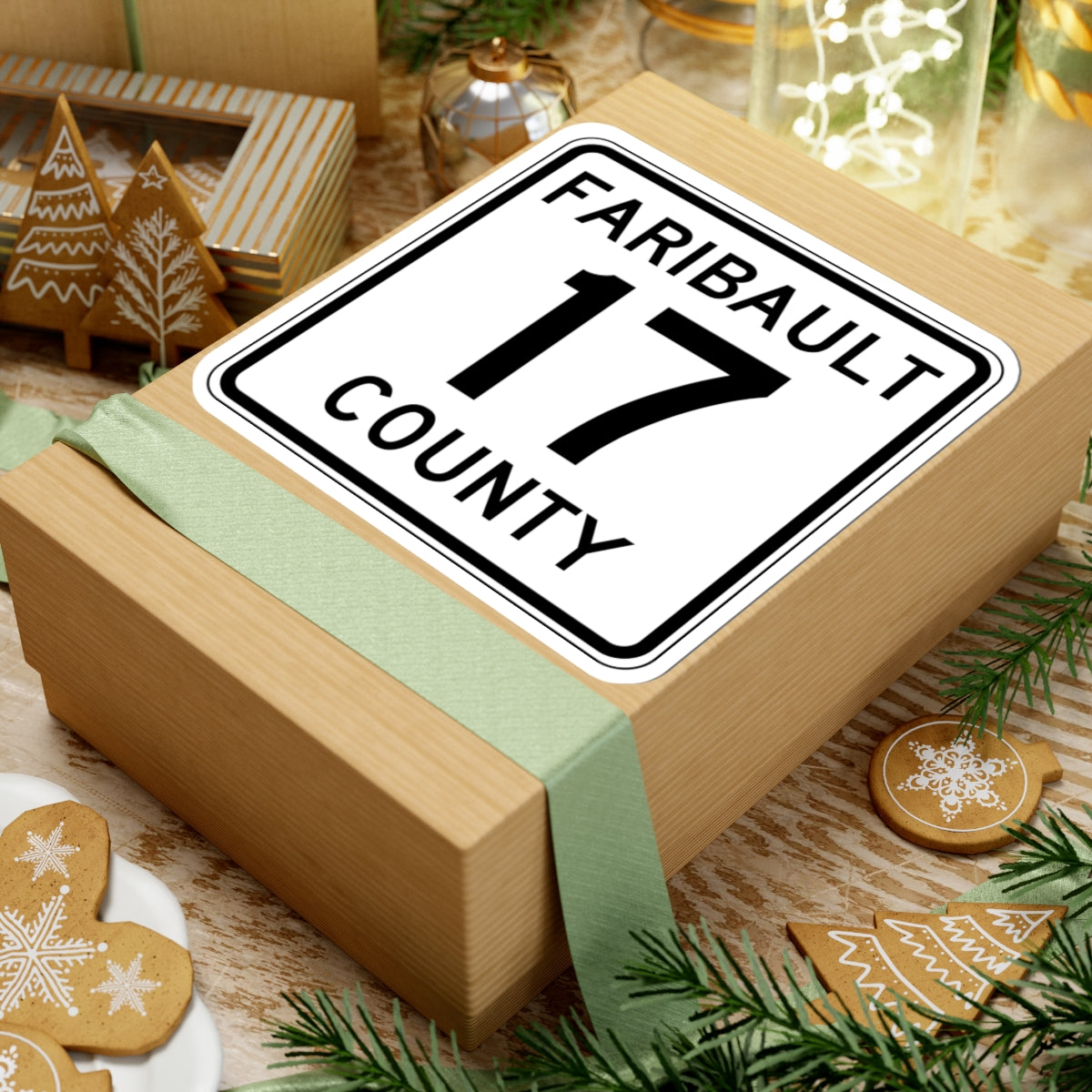 Faribault County Route 17 MN (Minnesota) (Road Sign) STICKER Vinyl Kiss-Cut Decal