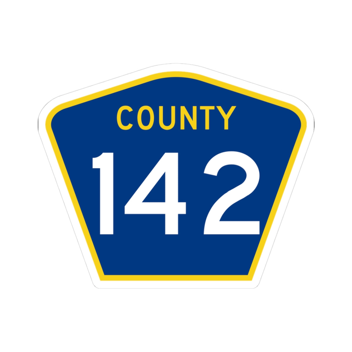 County 142 MN (Minnesota) (Road Sign) STICKER Vinyl Kiss-Cut Decal