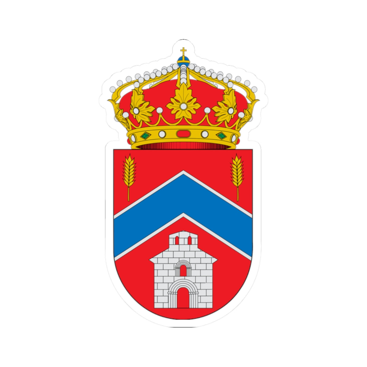 Escudo de Chalamera (Spain) (Coat of Arms) STICKER Vinyl Kiss-Cut Decal