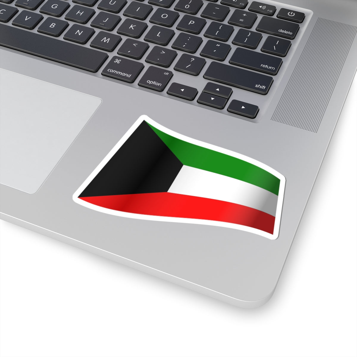 Kuwait Flag - iconic waving (Kuwait) STICKER Vinyl Kiss-Cut Decal