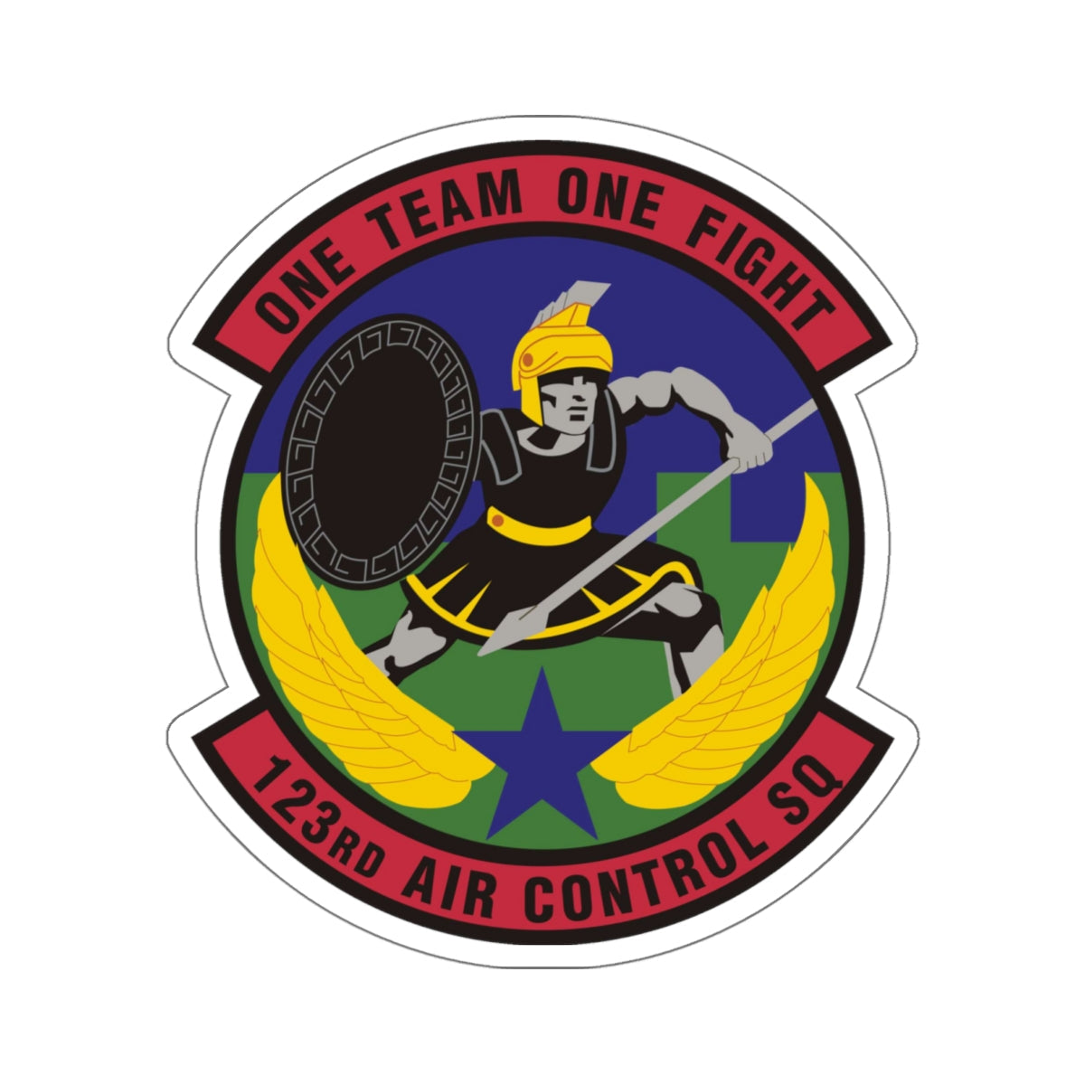 123d Air Control Squadron (U.S. Air Force) STICKER Vinyl Die-Cut Decal-White-The Sticker Space