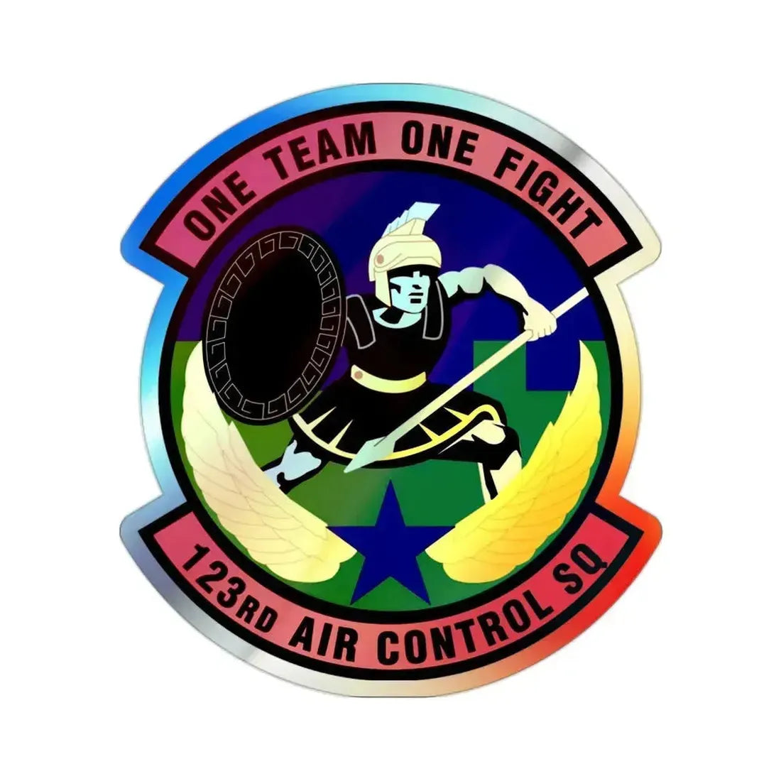 123d Air Control Squadron (U.S. Air Force) Holographic STICKER Die-Cut Vinyl Decal 2 Inch Holographic - The Sticker Space