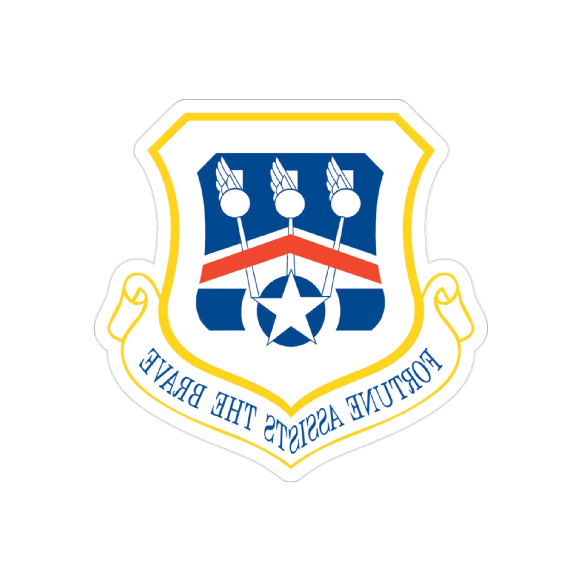 123d Airlift Wing (U.S. Air Force) REVERSE PRINT Transparent STICKER-2" × 2"-The Sticker Space