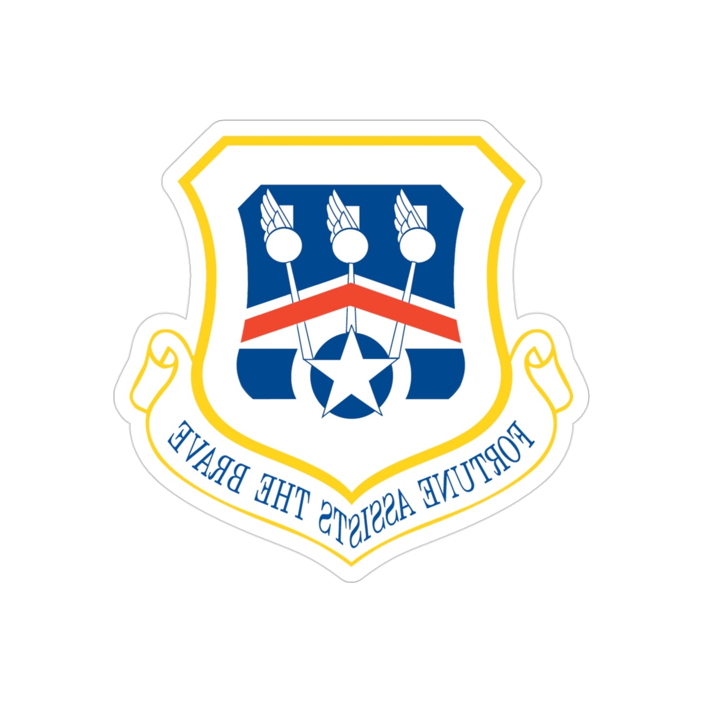 123d Airlift Wing (U.S. Air Force) REVERSE PRINT Transparent STICKER-3" × 3"-The Sticker Space