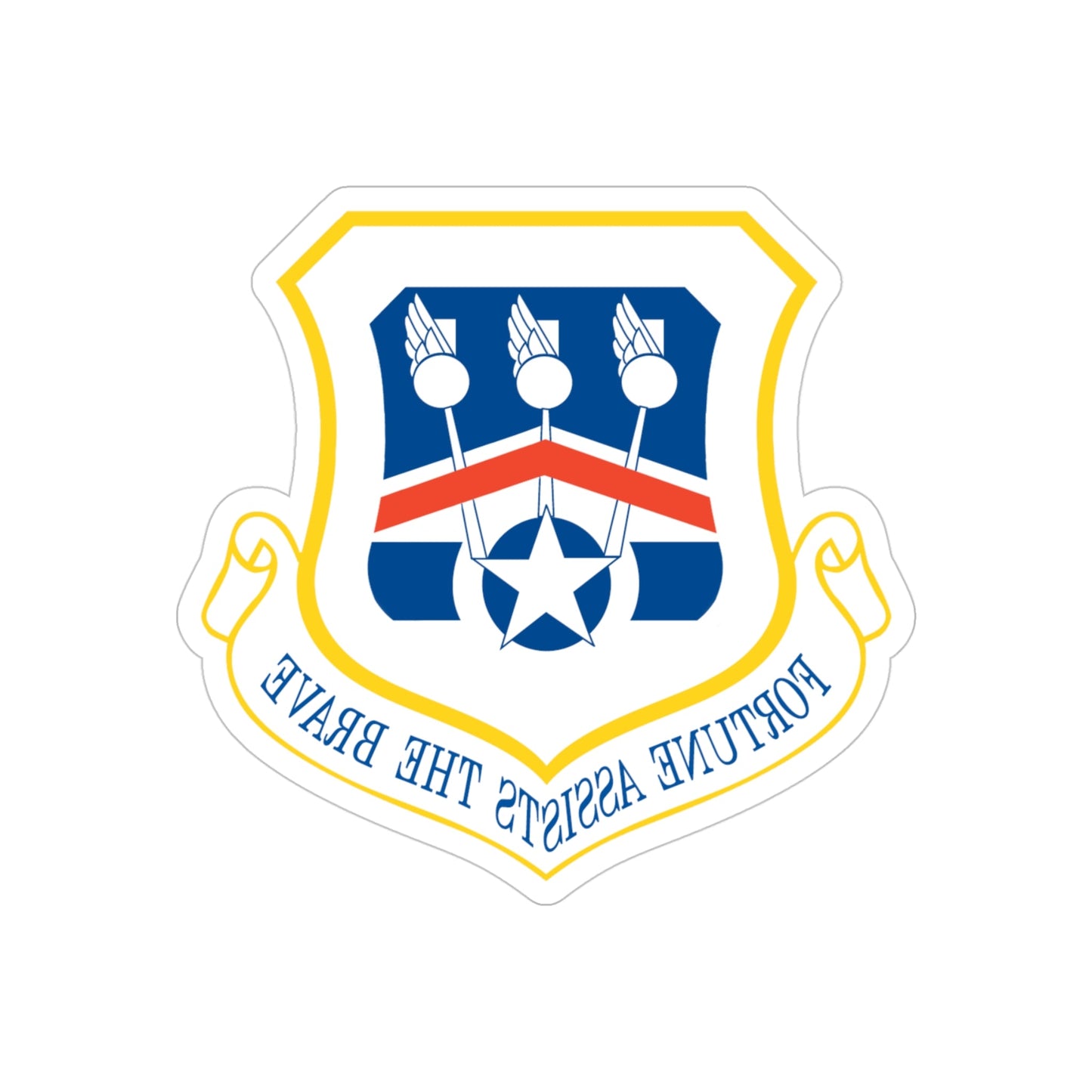 123d Airlift Wing (U.S. Air Force) REVERSE PRINT Transparent STICKER-4" × 4"-The Sticker Space