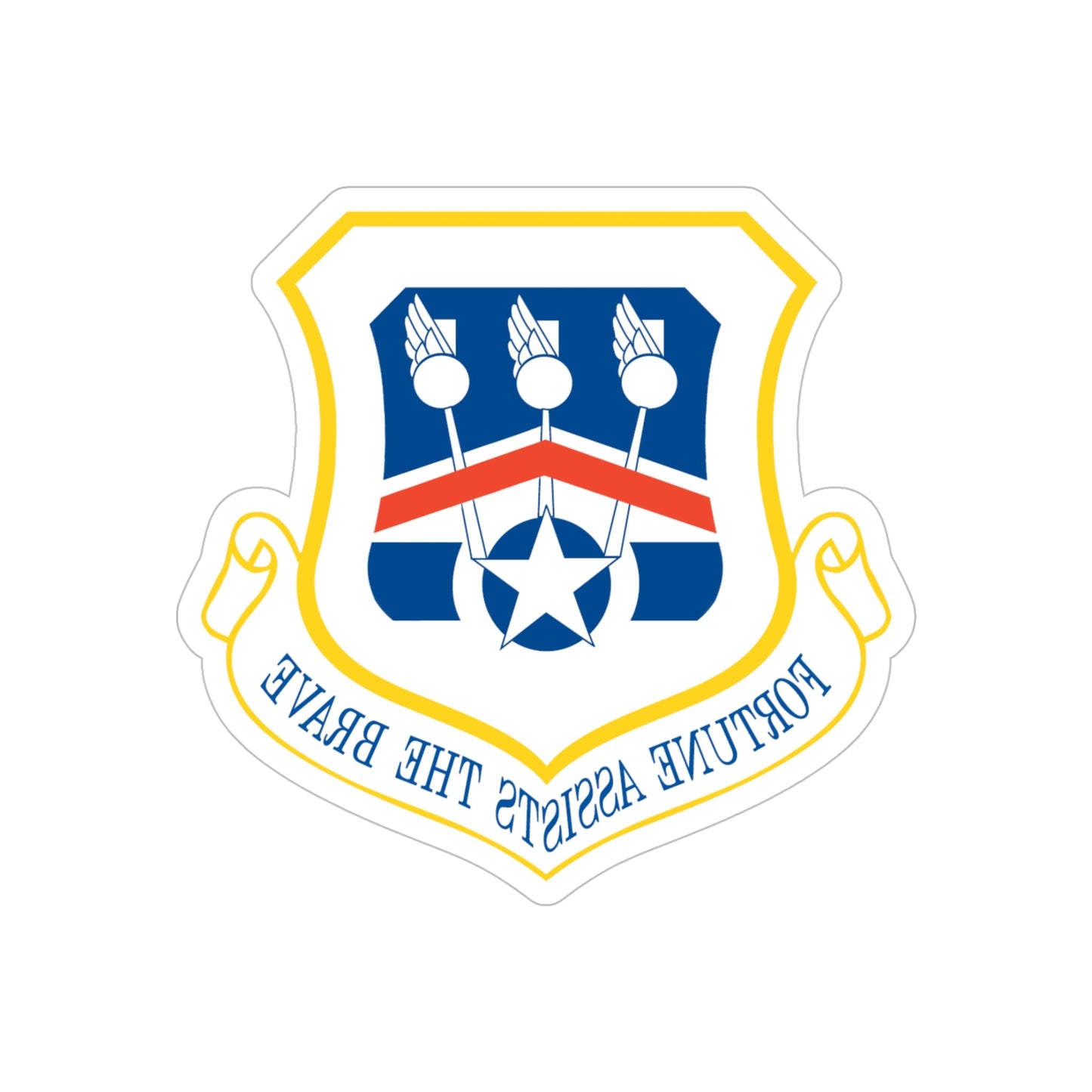 123d Airlift Wing (U.S. Air Force) REVERSE PRINT Transparent STICKER-5" × 5"-The Sticker Space