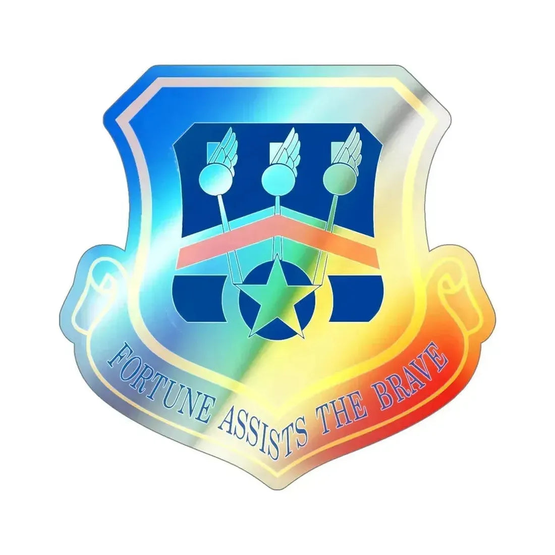 123d Airlift Wing (U.S. Air Force) Holographic STICKER Die-Cut Vinyl Decal 5 Inch Holographic - The Sticker Space