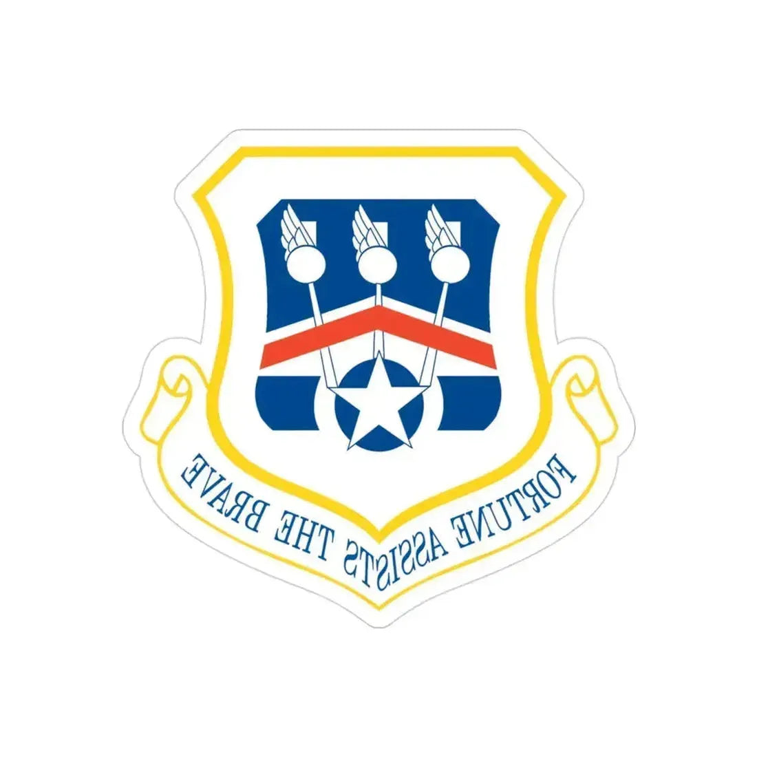 123d Airlift Wing (U.S. Air Force) REVERSE PRINT Transparent Die-Cut STICKER 3 Inch Die-Cut Transparent - The Sticker Space