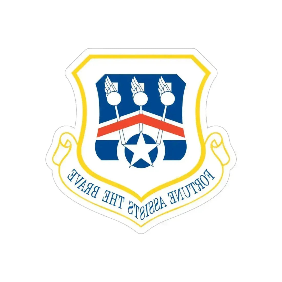 123d Airlift Wing (U.S. Air Force) REVERSE PRINT Transparent Die-Cut STICKER 5 Inch Die-Cut Transparent - The Sticker Space