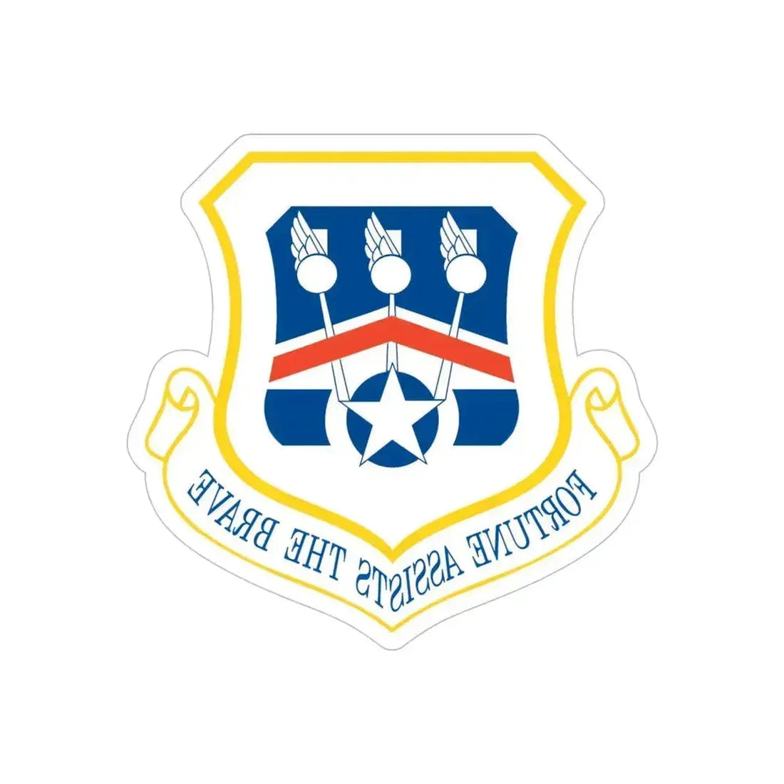 123d Airlift Wing (U.S. Air Force) REVERSE PRINT Transparent Die-Cut STICKER 6 Inch Die-Cut Transparent - The Sticker Space
