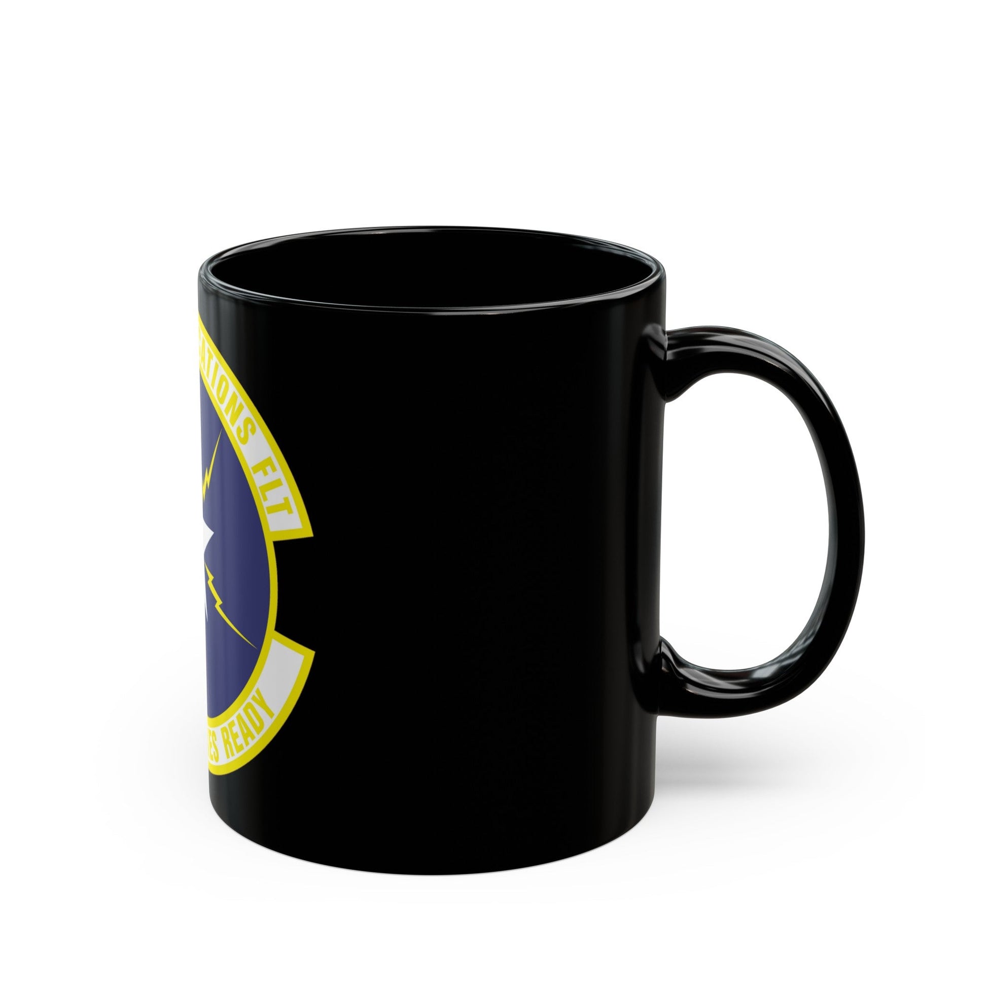 123d Communications Squadron (U.S. Air Force) Black Coffee Mug-The Sticker Space