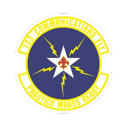 123d Communications Squadron (U.S. Air Force) STICKER Vinyl Kiss-Cut Decal 3 Inch White - The Sticker Space