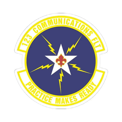 123d Communications Squadron (U.S. Air Force) STICKER Vinyl Kiss-Cut Decal 4 Inch White - The Sticker Space
