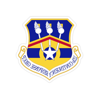 123d Contingency Response Group (U.S. Air Force) REVERSE PRINT Transparent STICKER-4" × 4"-The Sticker Space