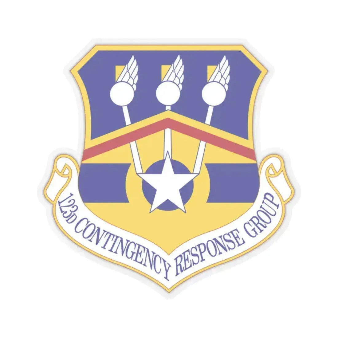 123d Contingency Response Group (U.S. Air Force) STICKER Vinyl Kiss-Cut Decal 2 Inch Transparent - The Sticker Space