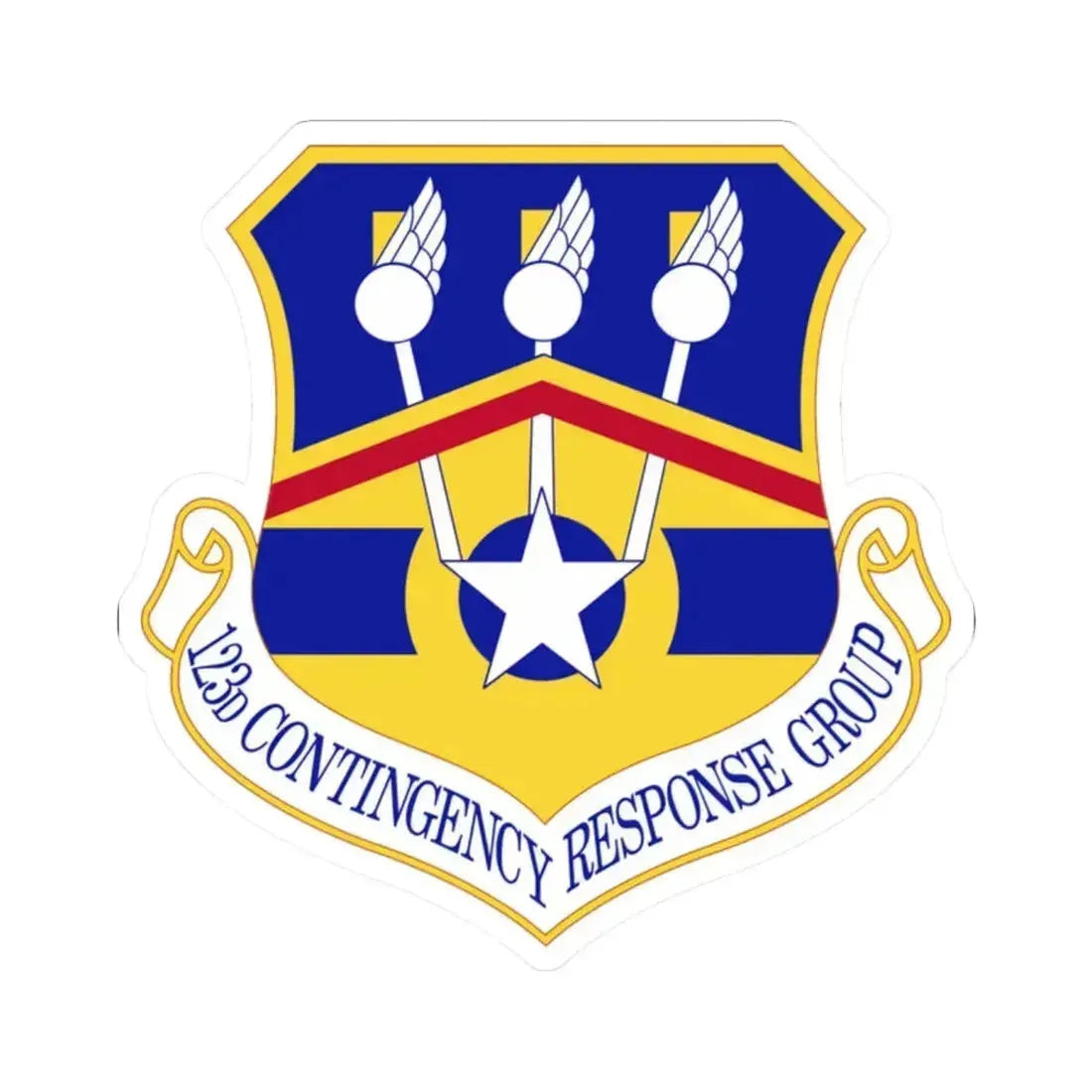 123d Contingency Response Group (U.S. Air Force) STICKER Vinyl Kiss-Cut Decal 2 Inch White - The Sticker Space