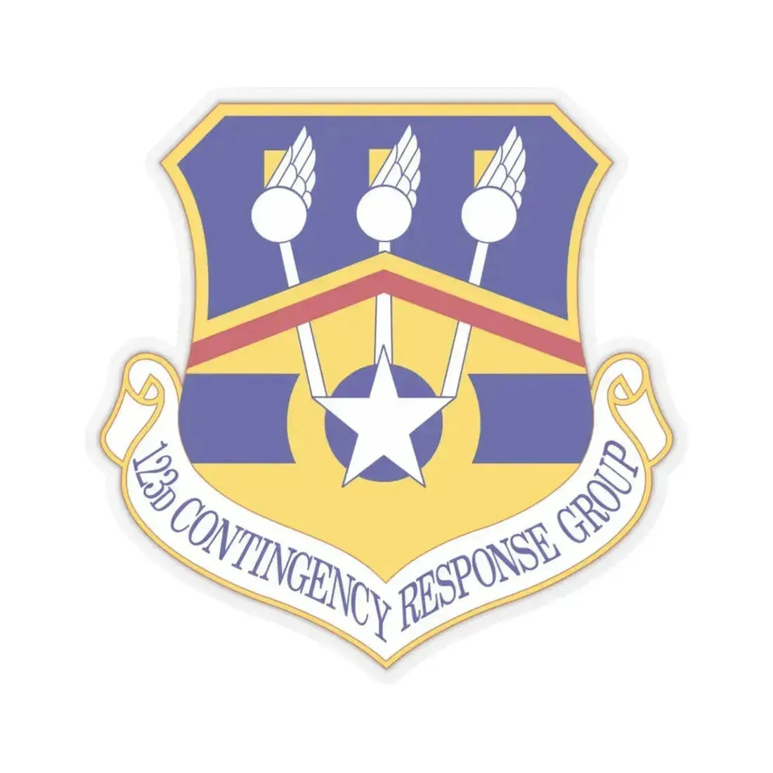 123d Contingency Response Group (U.S. Air Force) STICKER Vinyl Kiss-Cut Decal 3 Inch Transparent - The Sticker Space