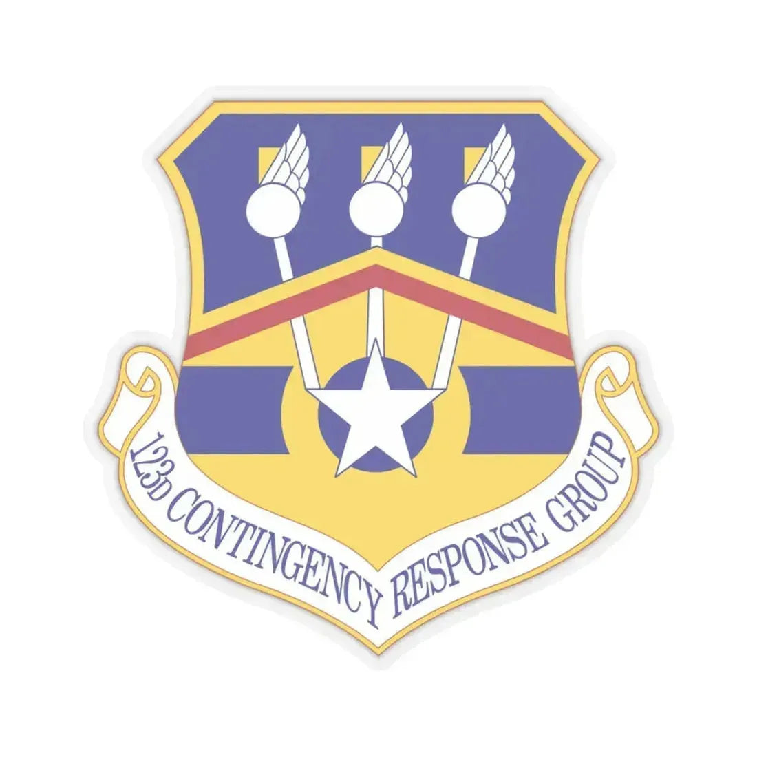 123d Contingency Response Group (U.S. Air Force) STICKER Vinyl Kiss-Cut Decal 4 Inch Transparent - The Sticker Space