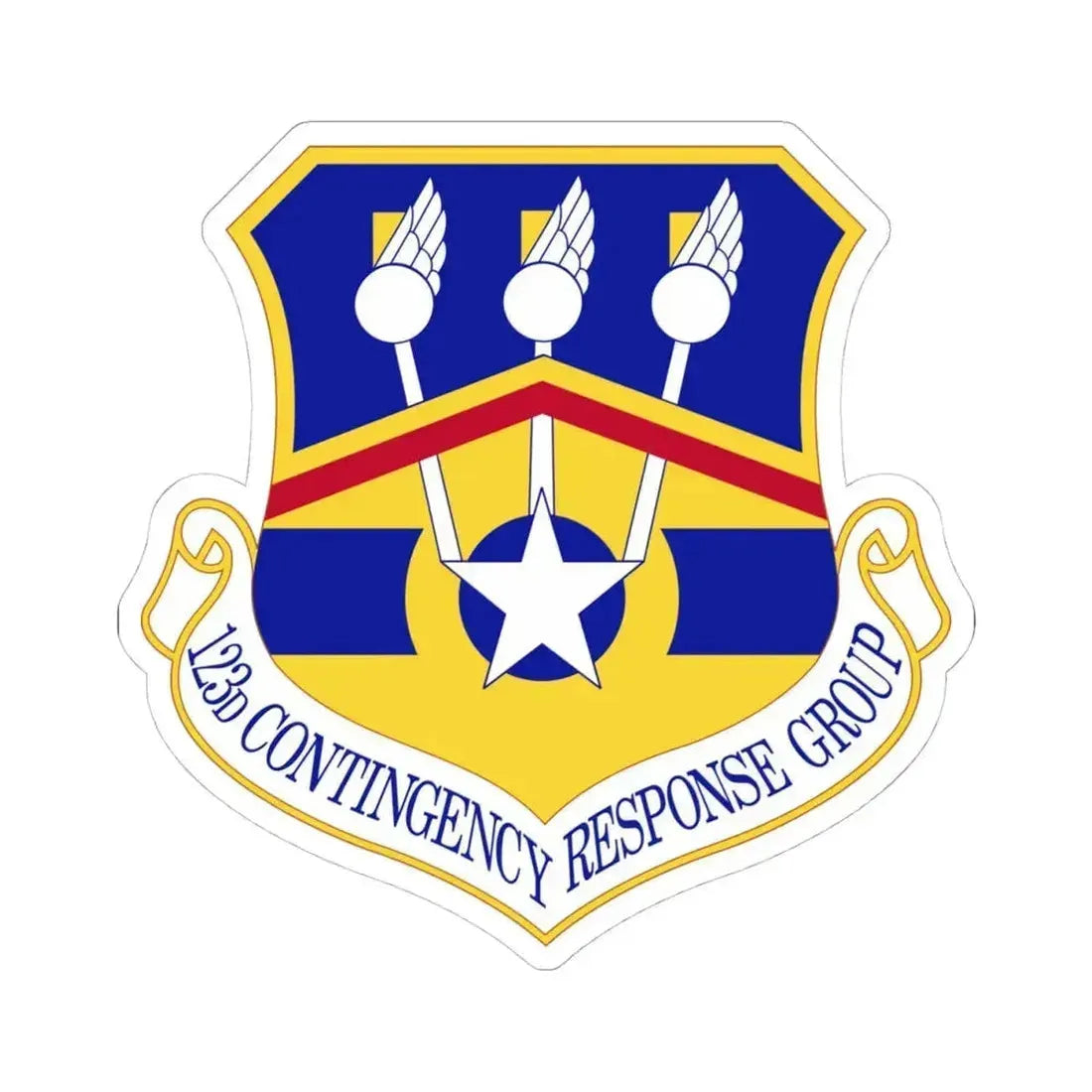 123d Contingency Response Group (U.S. Air Force) STICKER Vinyl Kiss-Cut Decal 4 Inch White - The Sticker Space