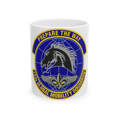 123d Global Mobility Squadron (U.S. Air Force) White Coffee Mug-11oz-The Sticker Space