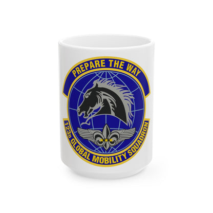 123d Global Mobility Squadron (U.S. Air Force) White Coffee Mug-15oz-The Sticker Space