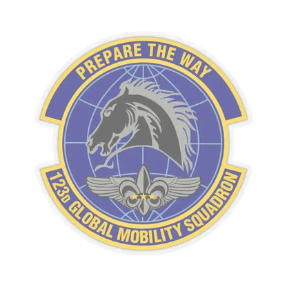 123d Global Mobility Squadron (U.S. Air Force) STICKER Vinyl Kiss-Cut Decal 6 Inch Transparent - The Sticker Space