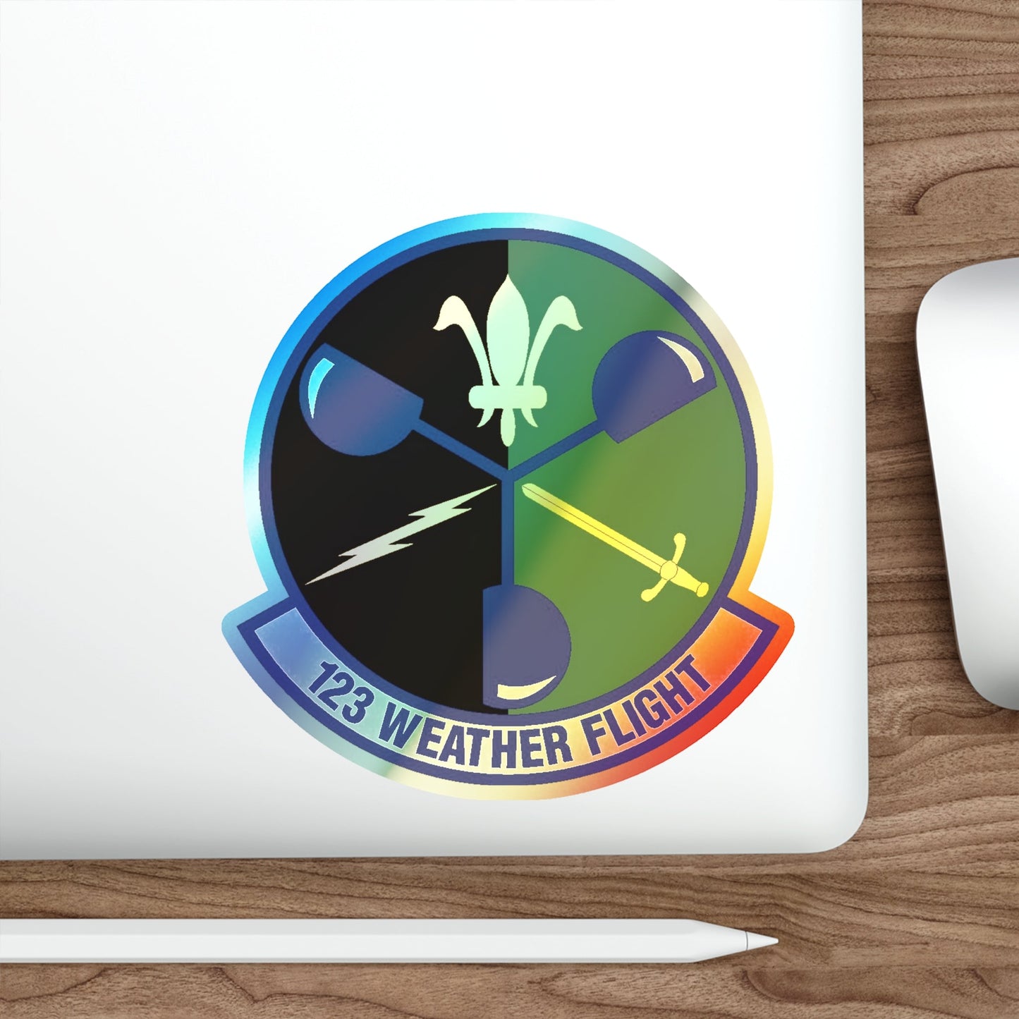 123d Weather Flight (U.S. Air Force) Holographic STICKER Die-Cut Vinyl Decal-The Sticker Space