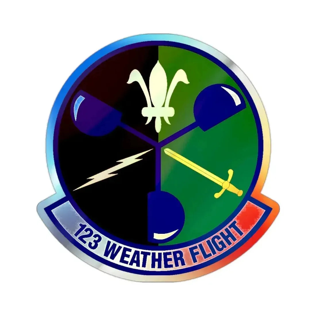 123d Weather Flight (U.S. Air Force) Holographic STICKER Die-Cut Vinyl Decal - The Sticker Space