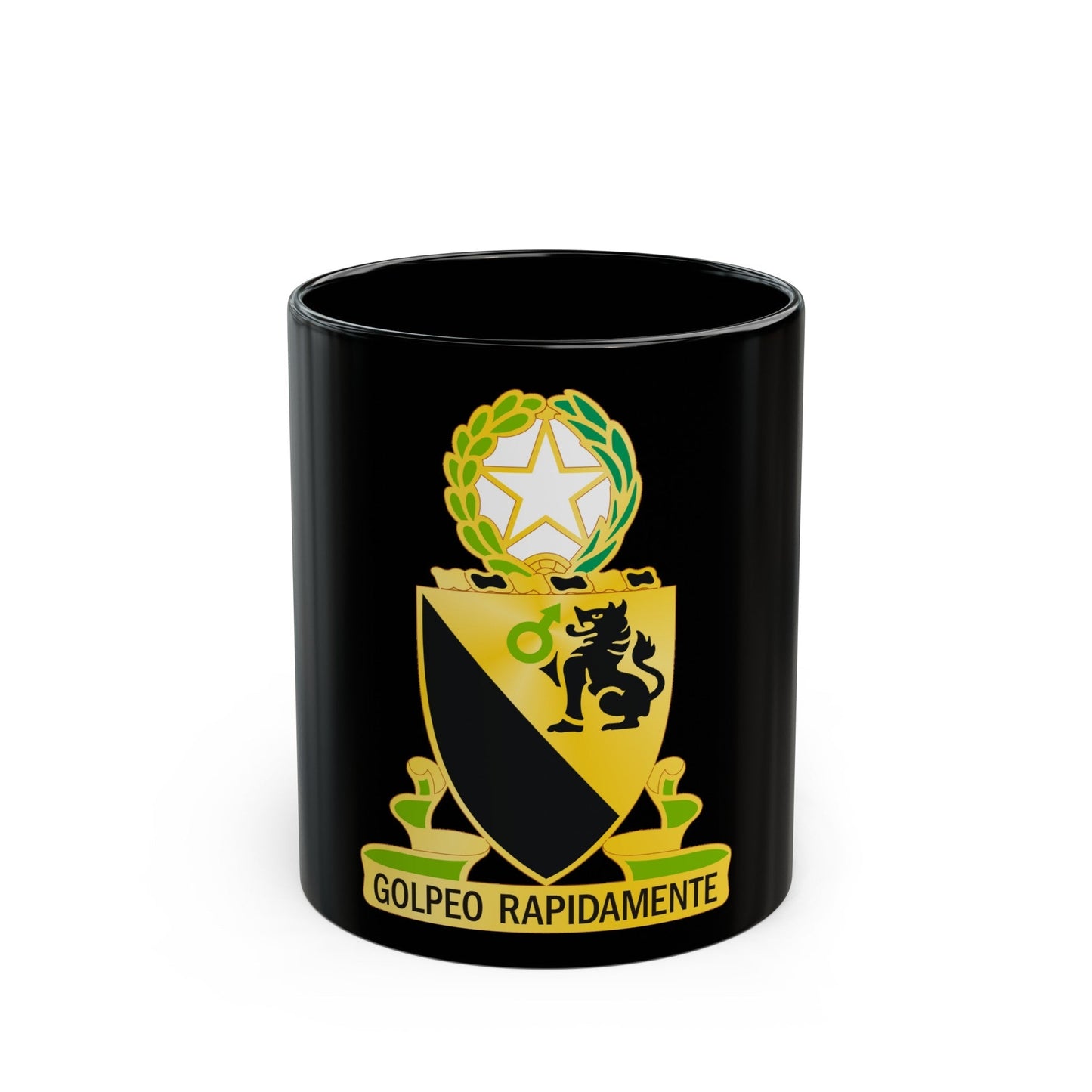 124 Cavalry Regiment (U.S. Army) Black Coffee Mug-11oz-The Sticker Space