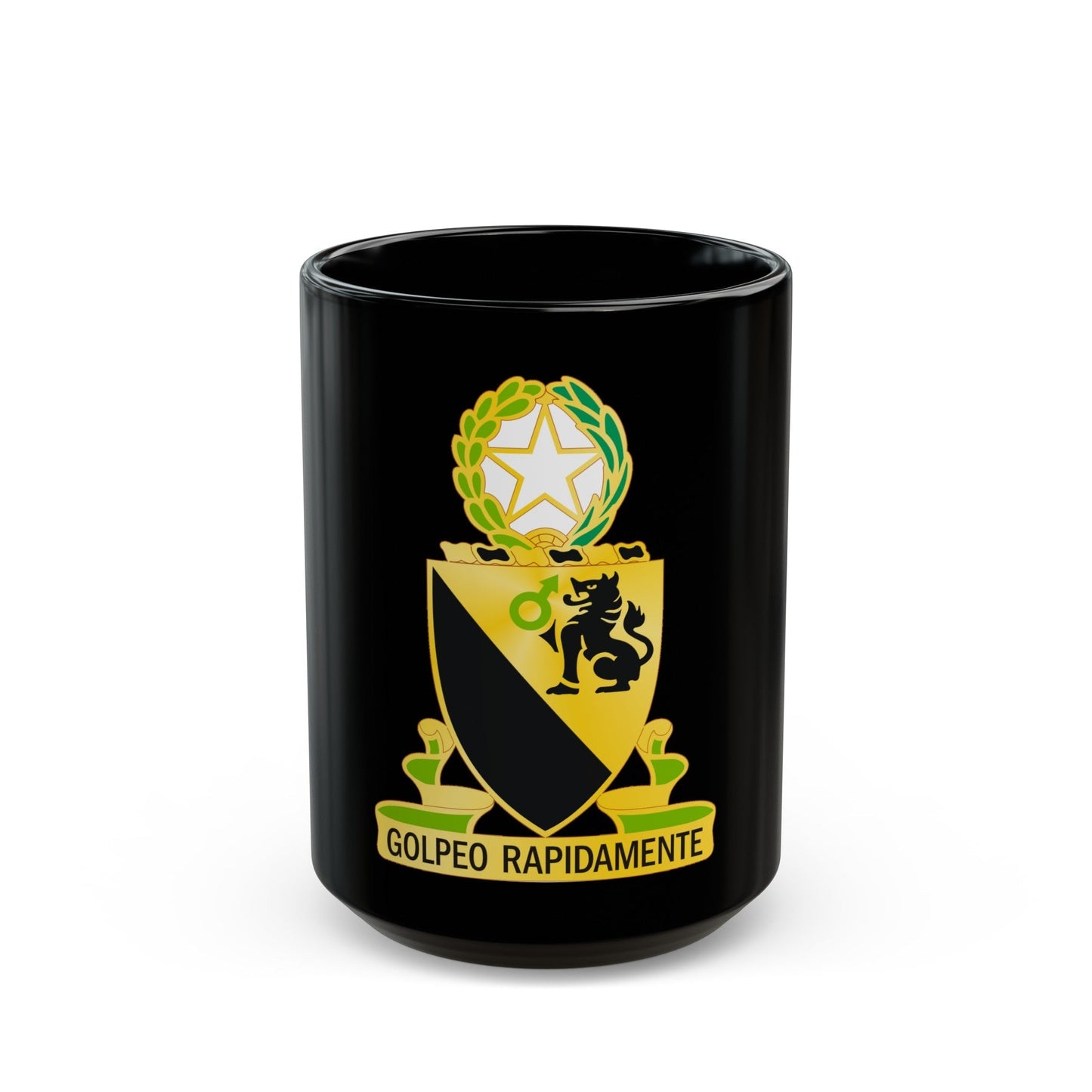 124 Cavalry Regiment (U.S. Army) Black Coffee Mug-15oz-The Sticker Space