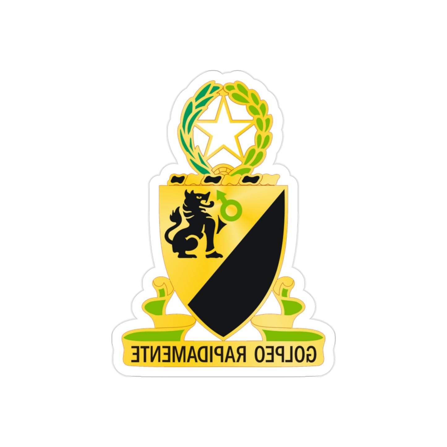 124 Cavalry Regiment (U.S. Army) REVERSE PRINT Transparent STICKER-2" × 2"-The Sticker Space