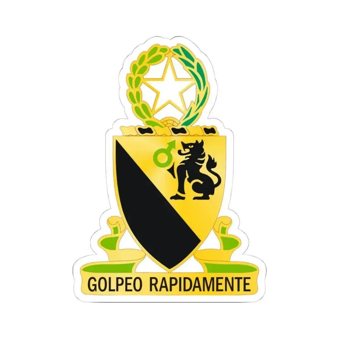 124 Cavalry Regiment (U.S. Army) STICKER Vinyl Kiss-Cut Decal 4 Inch White - The Sticker Space