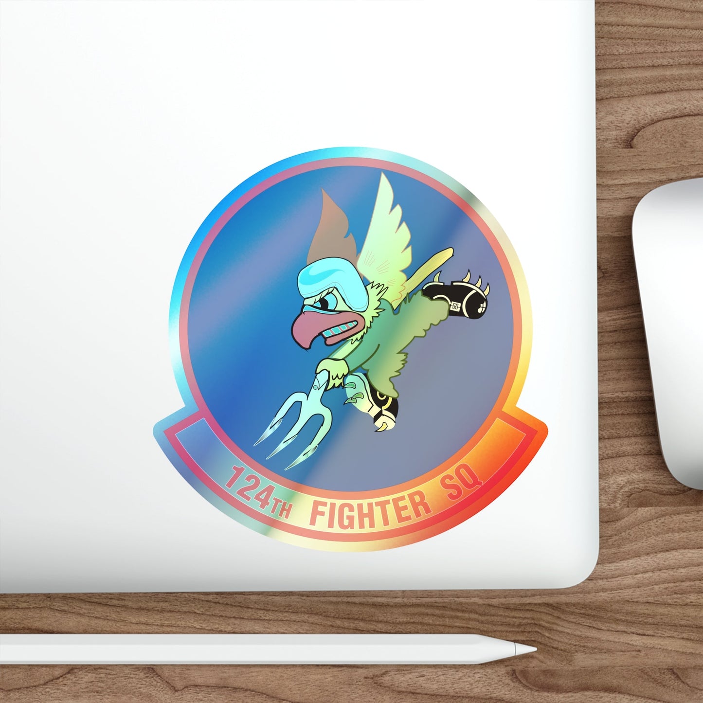 124 Fighter Squadron (U.S. Air Force) Holographic STICKER Die-Cut Vinyl Decal-The Sticker Space