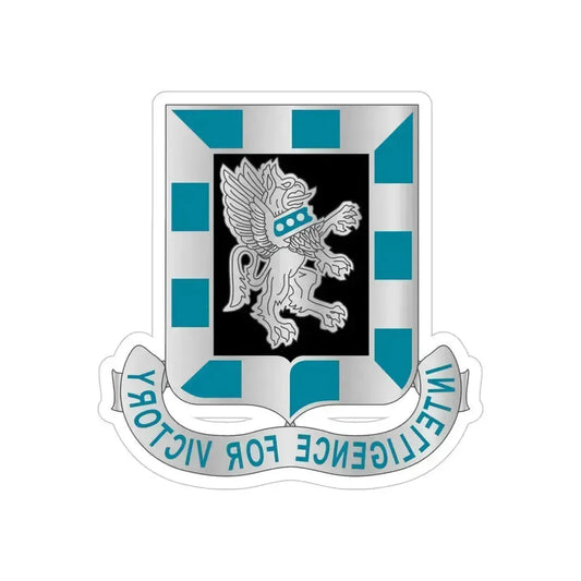 124 Military Intelligence Battalion (U.S. Army) REVERSE PRINT Transparent Die-Cut STICKER 6 Inch Die-Cut Transparent - The Sticker Space