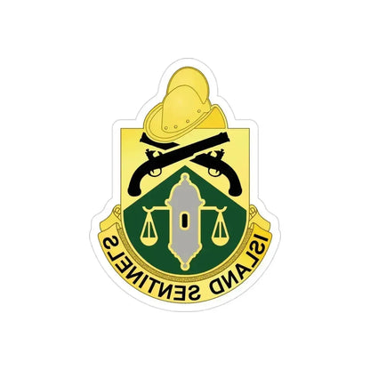 124 Military Police Battalion (U.S. Army) REVERSE PRINT Transparent Die-Cut STICKER 3 Inch Die-Cut Transparent - The Sticker Space