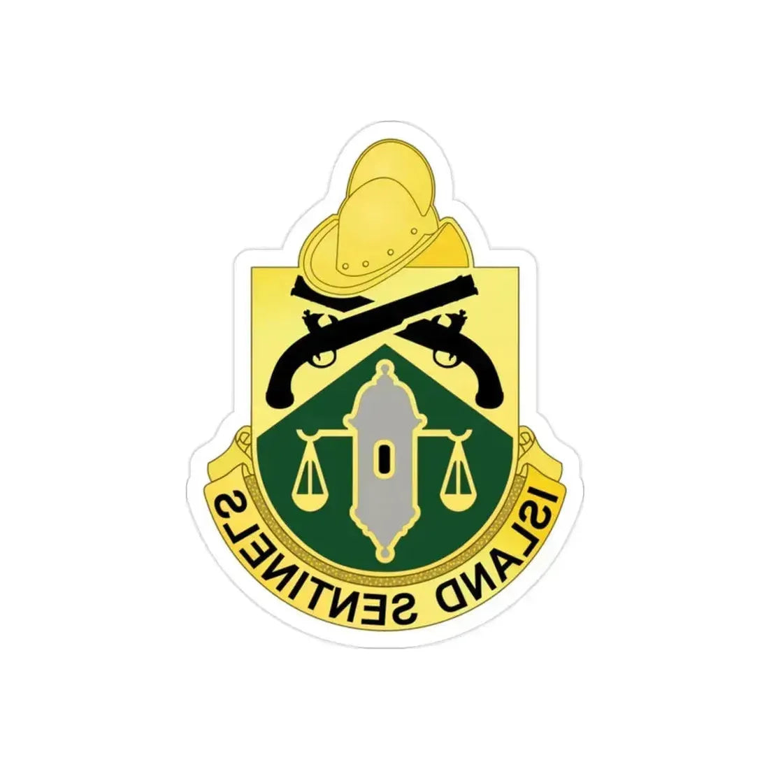 124 Military Police Battalion (U.S. Army) REVERSE PRINT Transparent Die-Cut STICKER - The Sticker Space