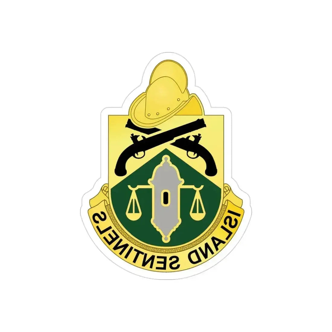 124 Military Police Battalion (U.S. Army) REVERSE PRINT Transparent Die-Cut STICKER - The Sticker Space