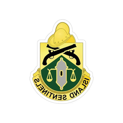 124 Military Police Battalion (U.S. Army) REVERSE PRINT Transparent Die-Cut STICKER - The Sticker Space