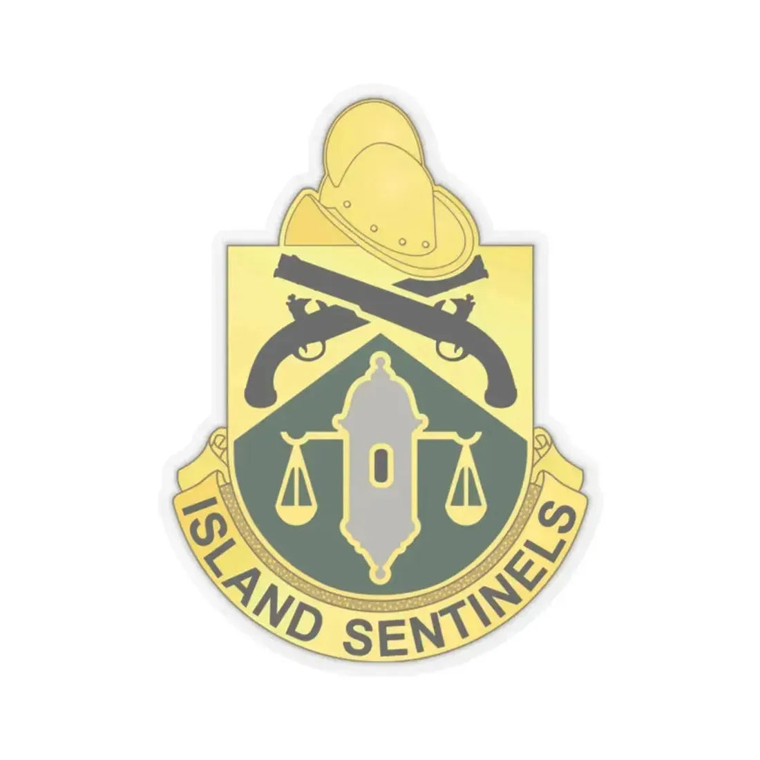 124 Military Police Battalion (U.S. Army) STICKER Vinyl Kiss-Cut Decal 2 Inch Transparent - The Sticker Space