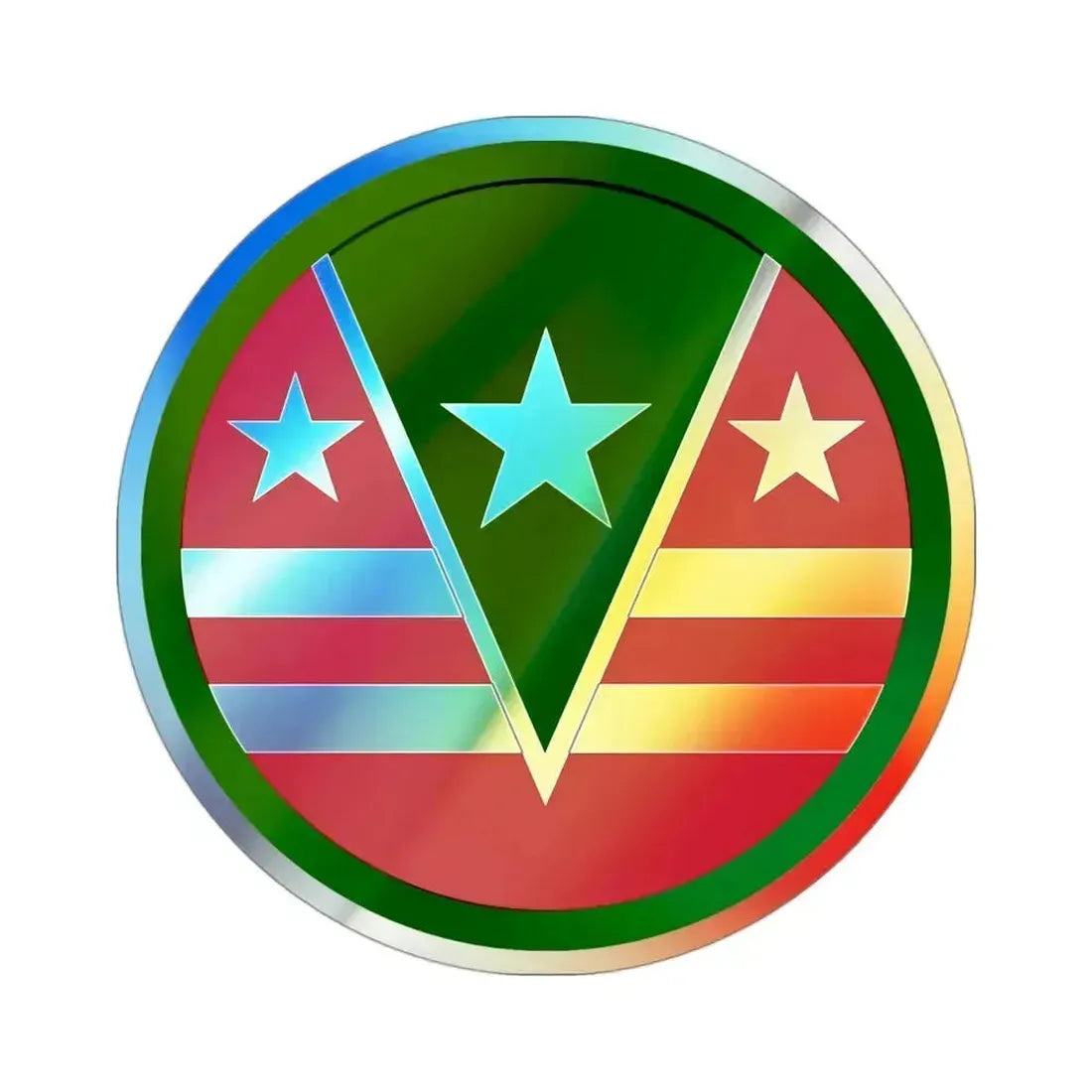 124 Regional Support Command (U.S. Army) Holographic STICKER Die-Cut Vinyl Decal 3 Inch Holographic - The Sticker Space