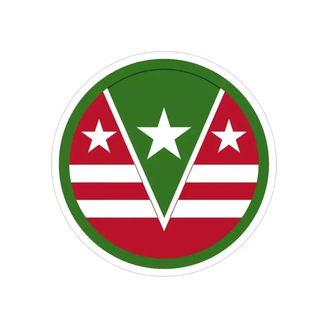 124 Regional Support Command (U.S. Army) REVERSE PRINT Transparent Die-Cut STICKER 3 Inch Die-Cut Transparent - The Sticker Space