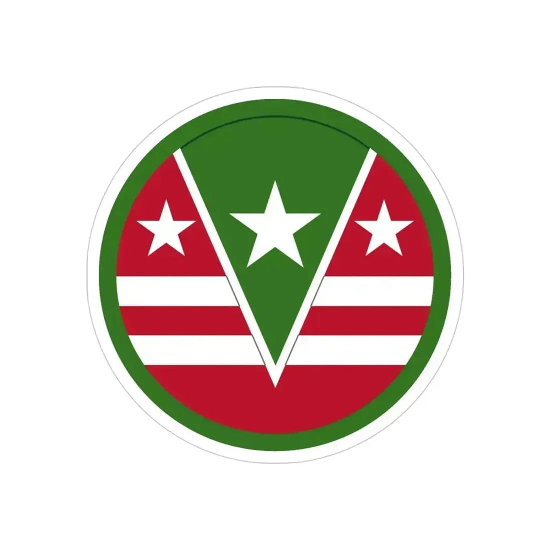 124 Regional Support Command (U.S. Army) REVERSE PRINT Transparent Die-Cut STICKER 4 Inch Die-Cut Transparent - The Sticker Space