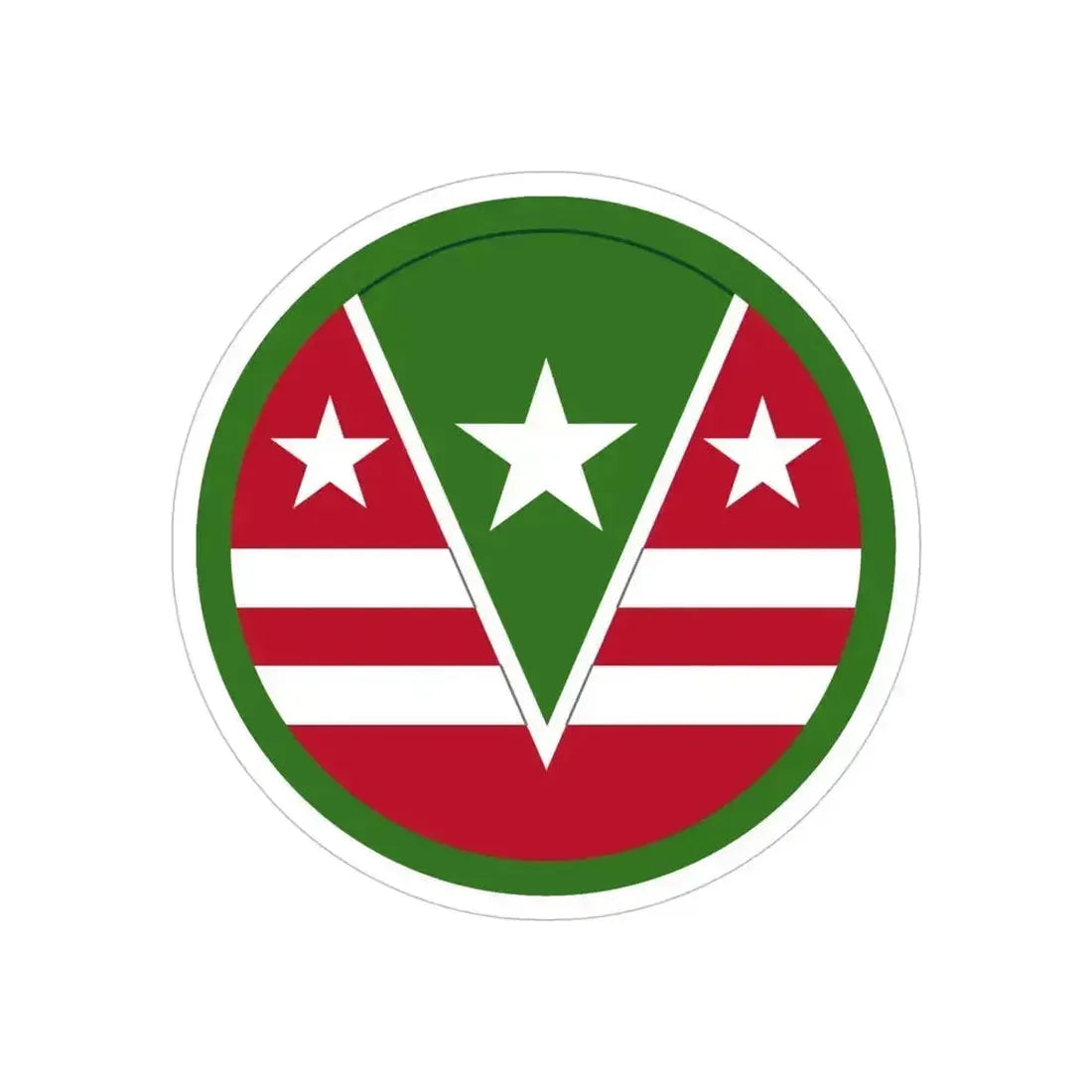 124 Regional Support Command (U.S. Army) REVERSE PRINT Transparent Die-Cut STICKER 5 Inch Die-Cut Transparent - The Sticker Space