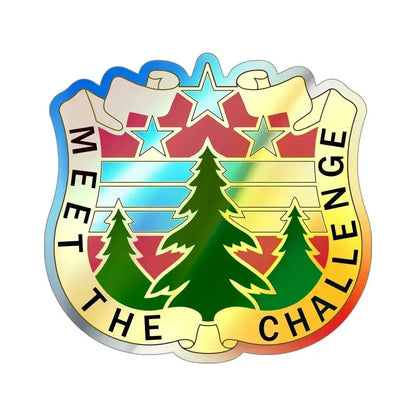 124 Regional Support Command v2 (U.S. Army) Holographic STICKER Die-Cut Vinyl Decal 4 Inch Holographic - The Sticker Space