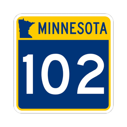 MN-102 (Minnesota) (Road Sign) STICKER Vinyl Kiss-Cut Decal
