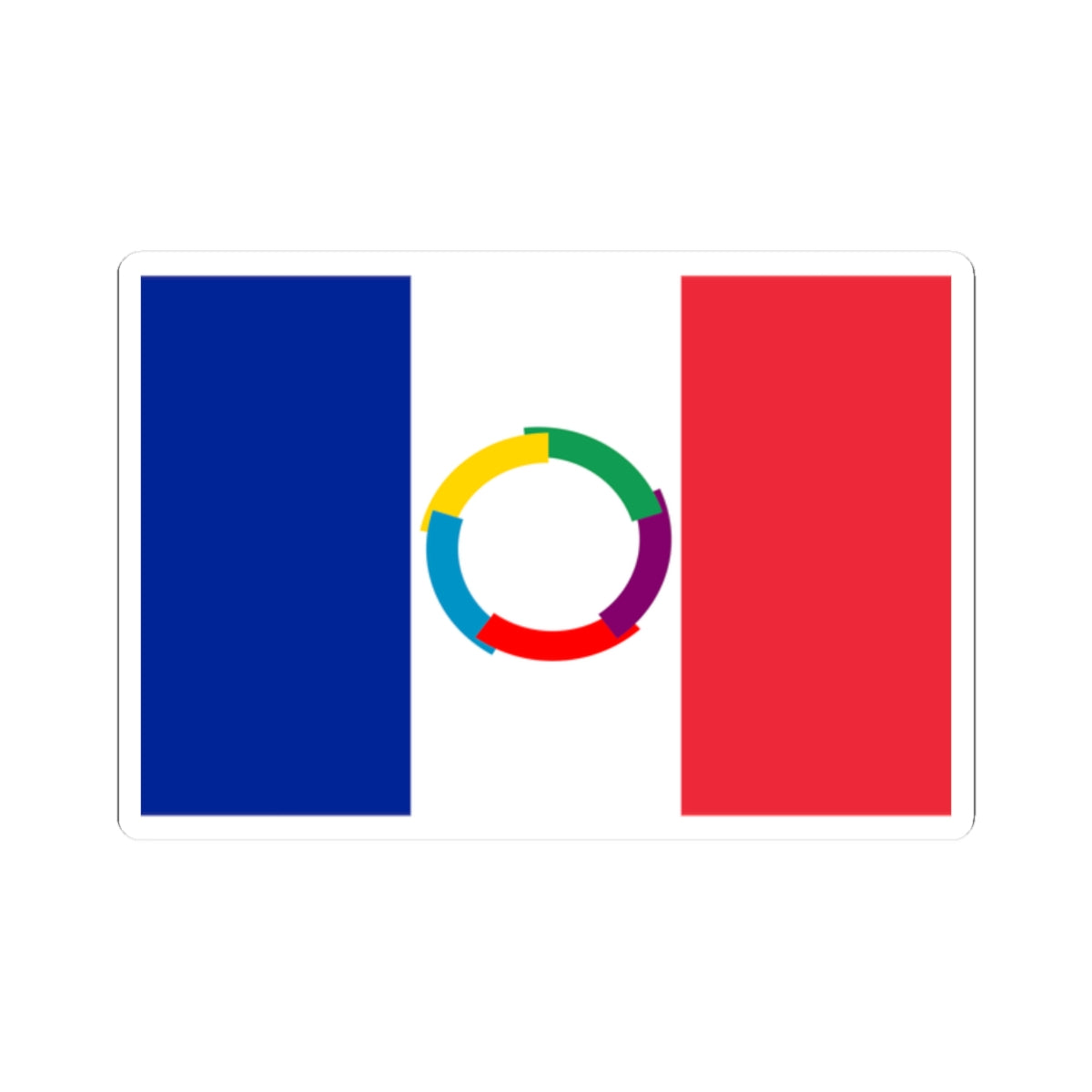 Flag of Fr (France) STICKER Vinyl Kiss-Cut Decal